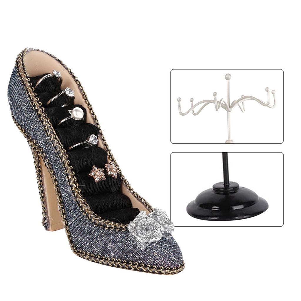 Jewelry Holder Dress Shoe Model Necklace Earring Bracelet Ring Hang Display Stand (High Heel)