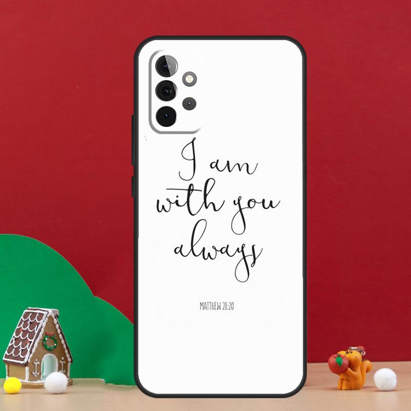 Kristus Jesus Biblisk Vers Korsfodral För Samsung Galaxy A36 A56 A06 A13 A53 A32 A12 A22 A52 A35 A17 A16 A55 A15 A54 A34 A14