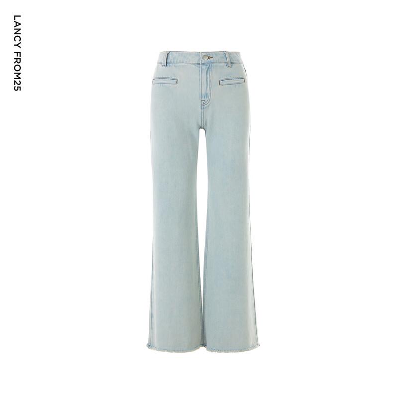 Lanzie Women's Cotton Retro Flared High-Waist Jeans