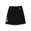 MLB SS23 New York Yankees Solid Logo Print Straight Leg Elastic Waist Casual Shorts Unisex shorts Black 3ASPI0133-50BKS