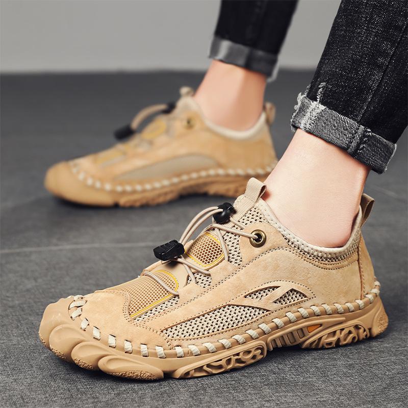 Mesh Shoes Men's Breathable Deodorant Large Mesh Sports Sandals Summer Ins Shoes Trendy Shoes Men's Mesh, Sewn Shoes