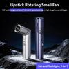 Mini-Tragbarer Ventilator USB-wiederaufladbar Handheld Nackenaufhängung Schreibtischventilator Lippenstiftform Persönlicher Kühler Eispackung Outdoor-Reise Kleiner Ventilator