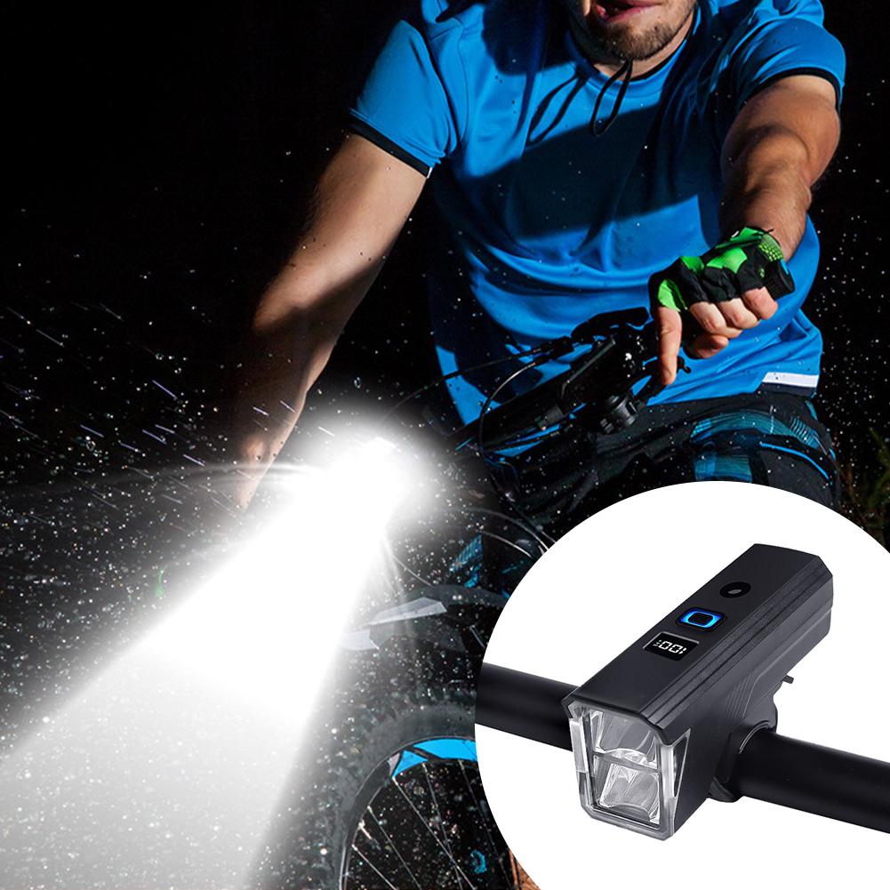 1 Stück Fahrrad-Frontlicht Fahrradlicht Wasserdichte Fahrradtaschenlampe Automatischer Sensor Sicherheitslampe Scheinwerfer für Nachtfahrten