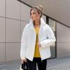 Women's Winter Jacket 2026 Winter Women High Collar Thicken Warm Cottonjacket Women Pure Callor Casual Parkas Women's Coat