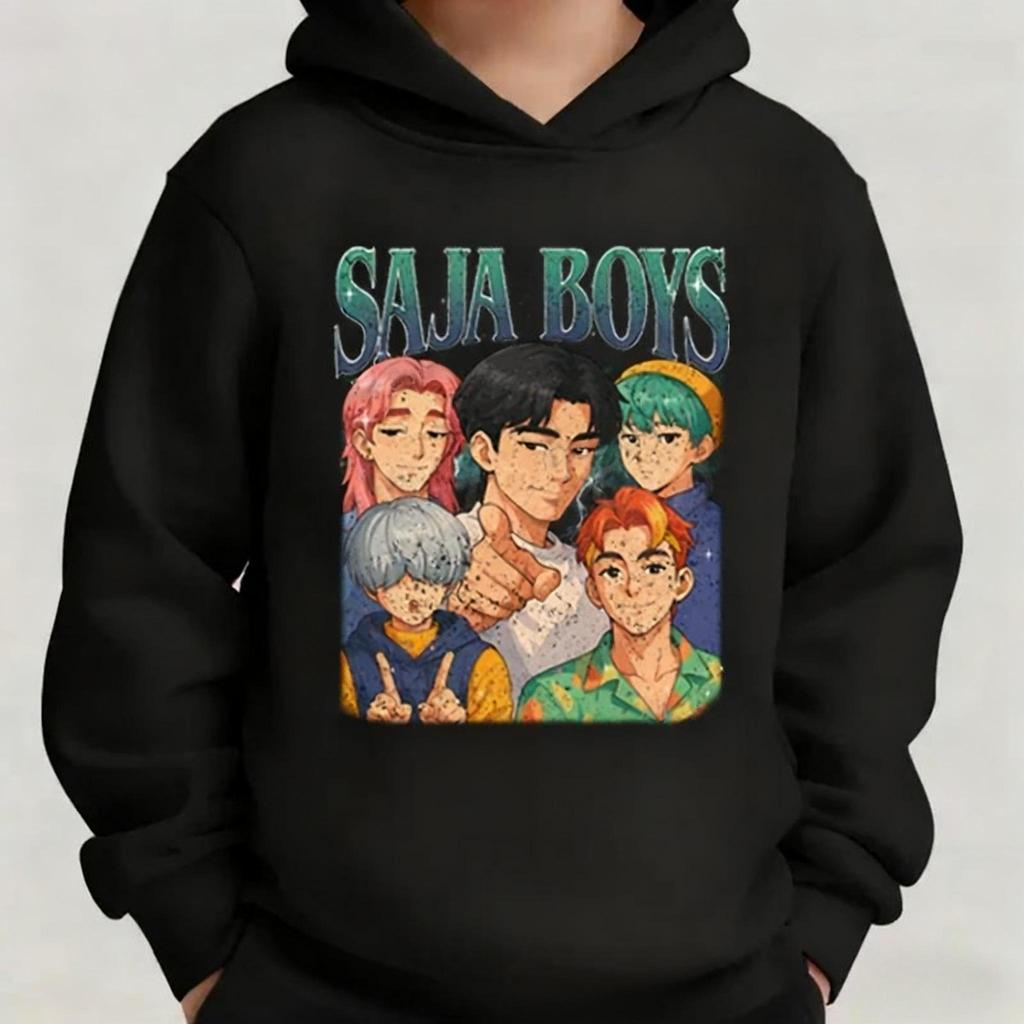 KPop Caçadores de Demônios Saja Boys Roupas Infantis Moda Harajuku Streetwear Moletons Menina Menino Roupa Presente Engraçado