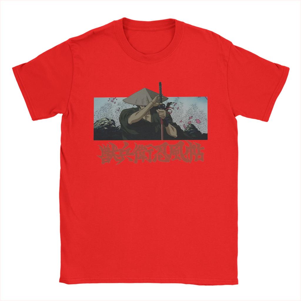Ninja Scroll Jubei T Shirts for Men Cotton Leisure TShirt Crewneck Tee Shirt Short Sleeve Clothes 4XL 5XL