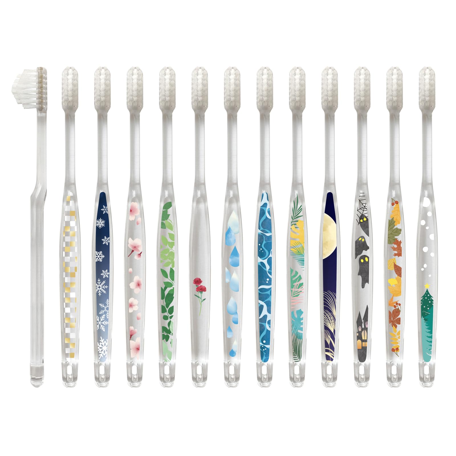 Miracle Oral Care Miracle Toothbrush Regular Bristles Pyramid Shape Set  Seasonal Collection  12-Piece