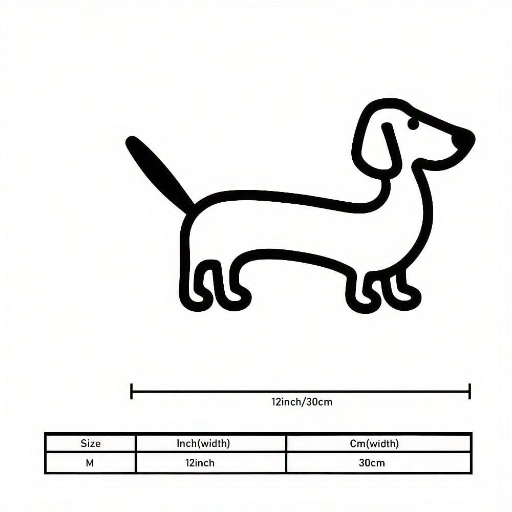 Dackel Metall Wandkunst Klassische Schwarze Linien Dekoration Plakette Innen Außen Haustierliebhaber Geschenk Für Wohnzimmer Schlafzimmer Küche Kinder