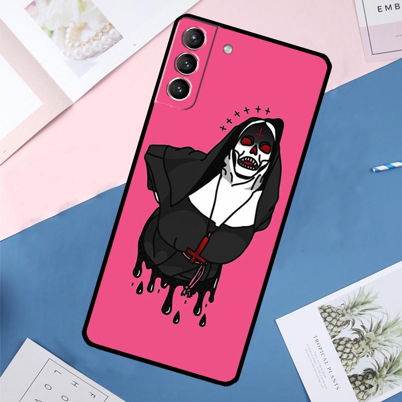 Sister Style Nun Sexy Girl Case For Samsung Galaxy S25 Ultra S21 S22 S24 S23 Ultra S9 S10 Plus S21 FE S25 FE Back Cover