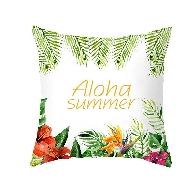 Home Decor Tropical Floral & Flamingo Throw Pillow Covers Pattern Cushion Cover Suitable For Sofa Bedroom Car Pillow Cover