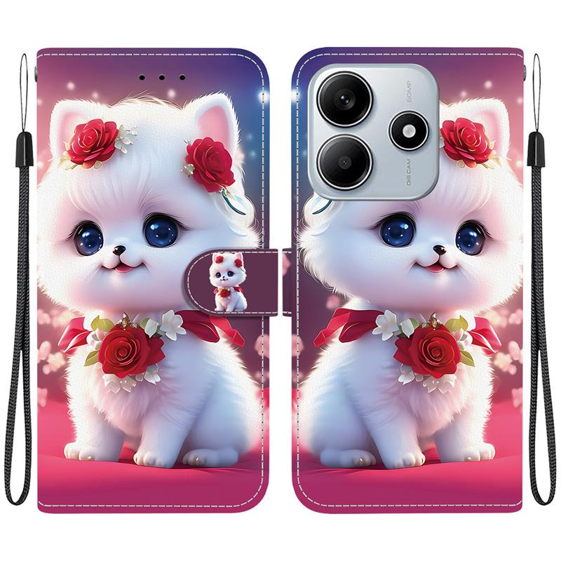 Redmi 14C Animal Case Lion Panda Leather Phone Cover For Xiaomi Redmi Note 14S 4G 14 Pro Plus 5G Wallet Flip Coque Protect Cases