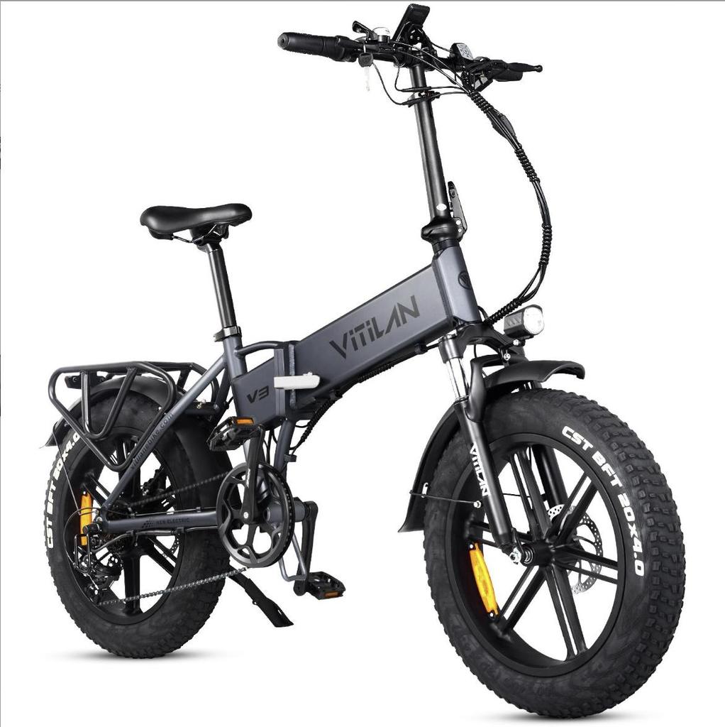 VITILAN V3 2.0 Urban Electric Bicycles 750W Motor (peak Power 1200W) 20-inch * 4.0-inch Chaoyang Puncture-resistant Tires
