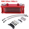 Motorcycle Oil Cooling Cooler Radiator Oil Cooler Set For 50 70 90 110 125 140cc Dirt Bike Monkey Bike DAX Pocket Bike ATV Motor