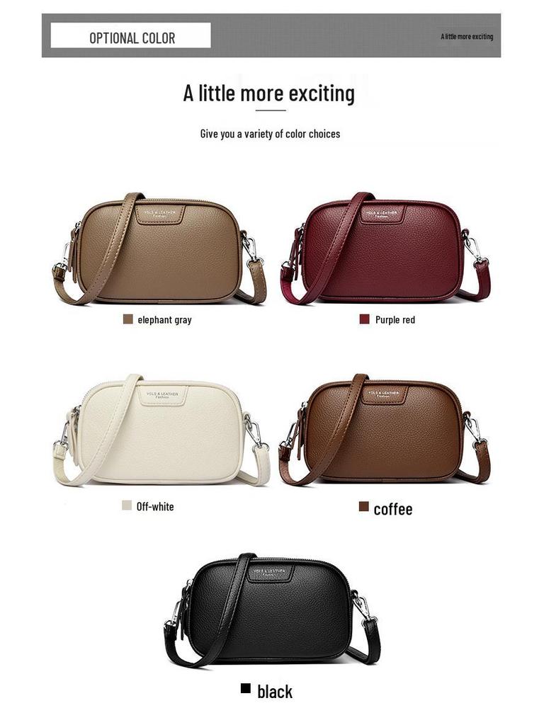 Neue Damen Umhängetasche aus echtem Leder - Klein, modisch, Retro Schultertasche quadratisch