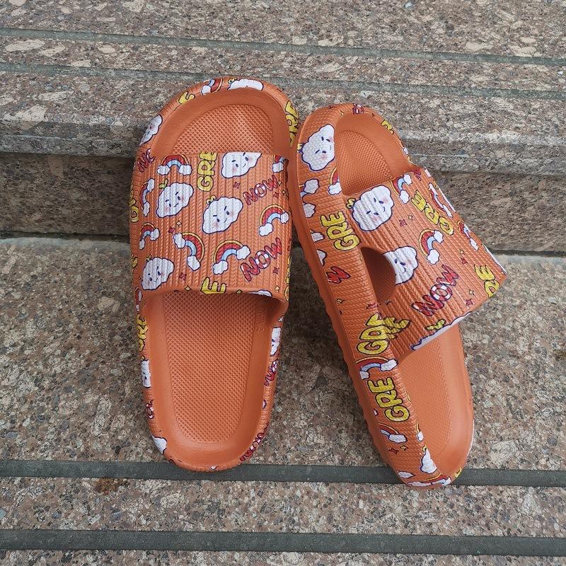 Men's new thick-soled slippers women's summer indoor pink bathroom couple cool slippers men's height increase