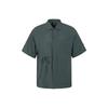 Li Ning X Jackie Chan Collaboration Kung Fu Series Solid Color Casual Cool Short Sleeve Shirt Unisex Shirts Pale-Gray-Green ASHW109-2