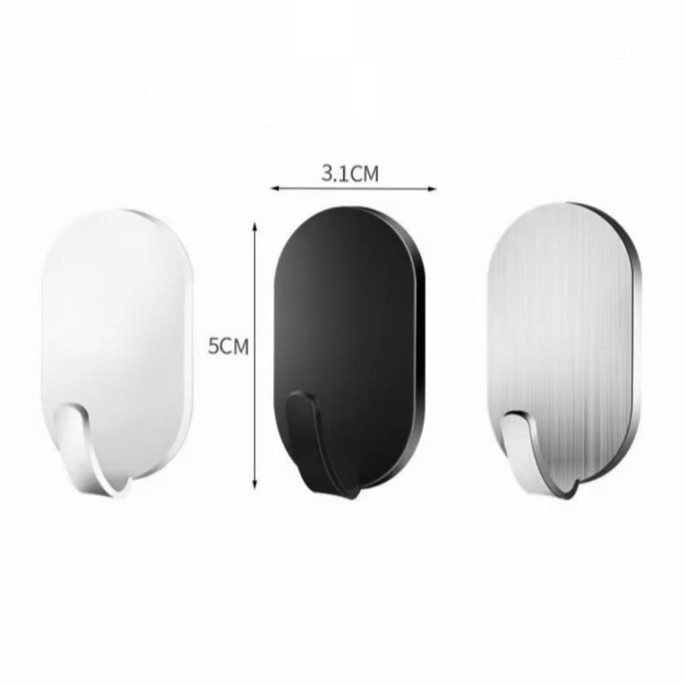 5PCS No Drilling Sticky Wall Hooks Self Adhesive Wall Mounted Key Holder  Bathroom Accessories