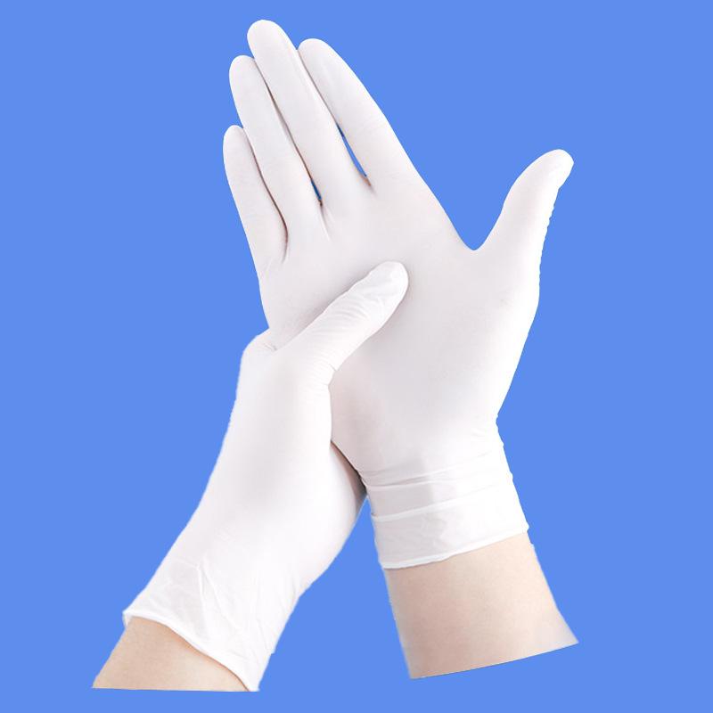 Thickened White Nitrile Gloves - Durable, Powder-Free, High Elastic, Ideal for Catering, Housework & Food Handling