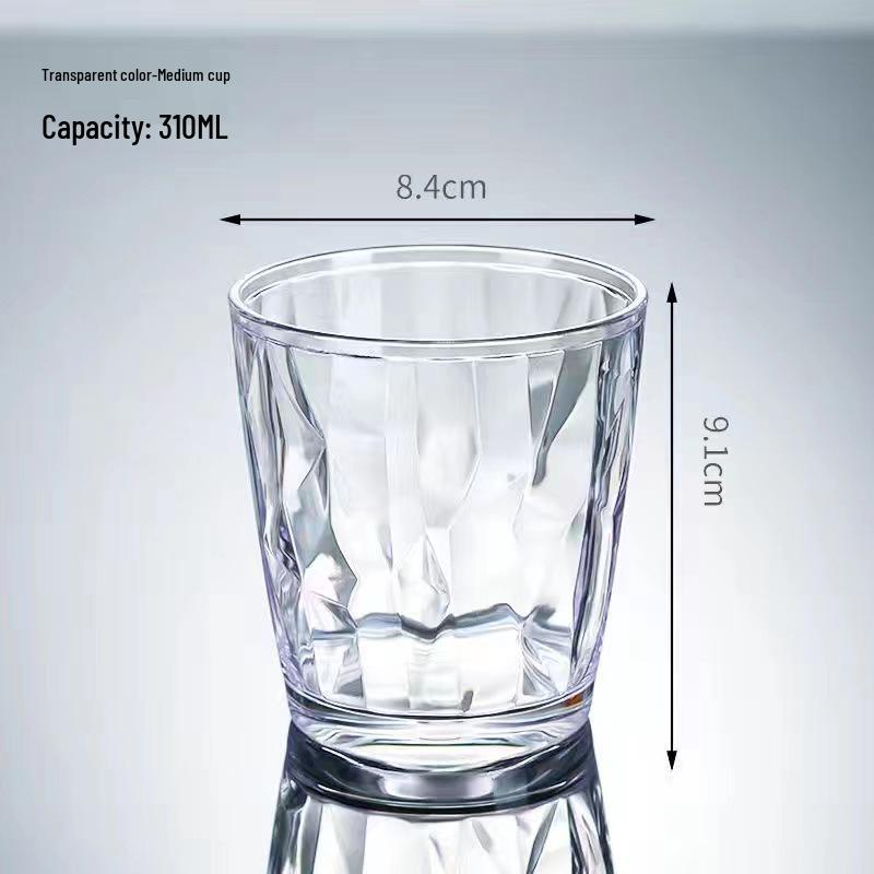 Kolorowy, odporny na upadki, akrylowy kubek plastikowy do użytku domowego, hotelowego lub restauracyjnego - idealny do płynu do płukania ust, piwa, herbaty lub soku.