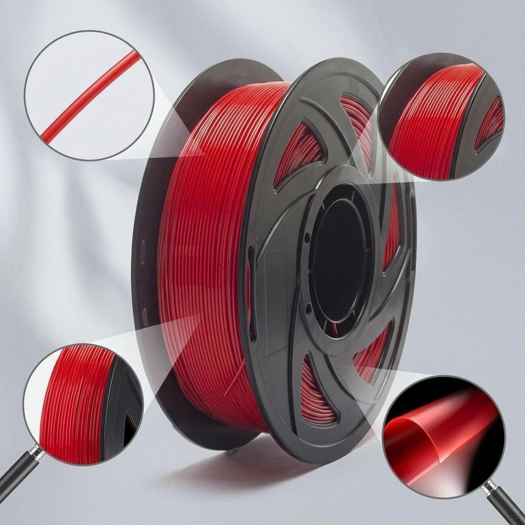 3D Printer Filamen 1.75mm 1kg Fit Most Wear Resistant No Tangling Strong Toughness PETG