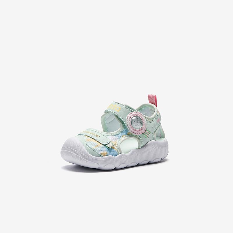Anta Kids Beach Shoe Series Trendy Comfortable Versatile Closed-Toe Walking Shoes Baby Shoes Oxygen-Green Anta-White A322320066H-6