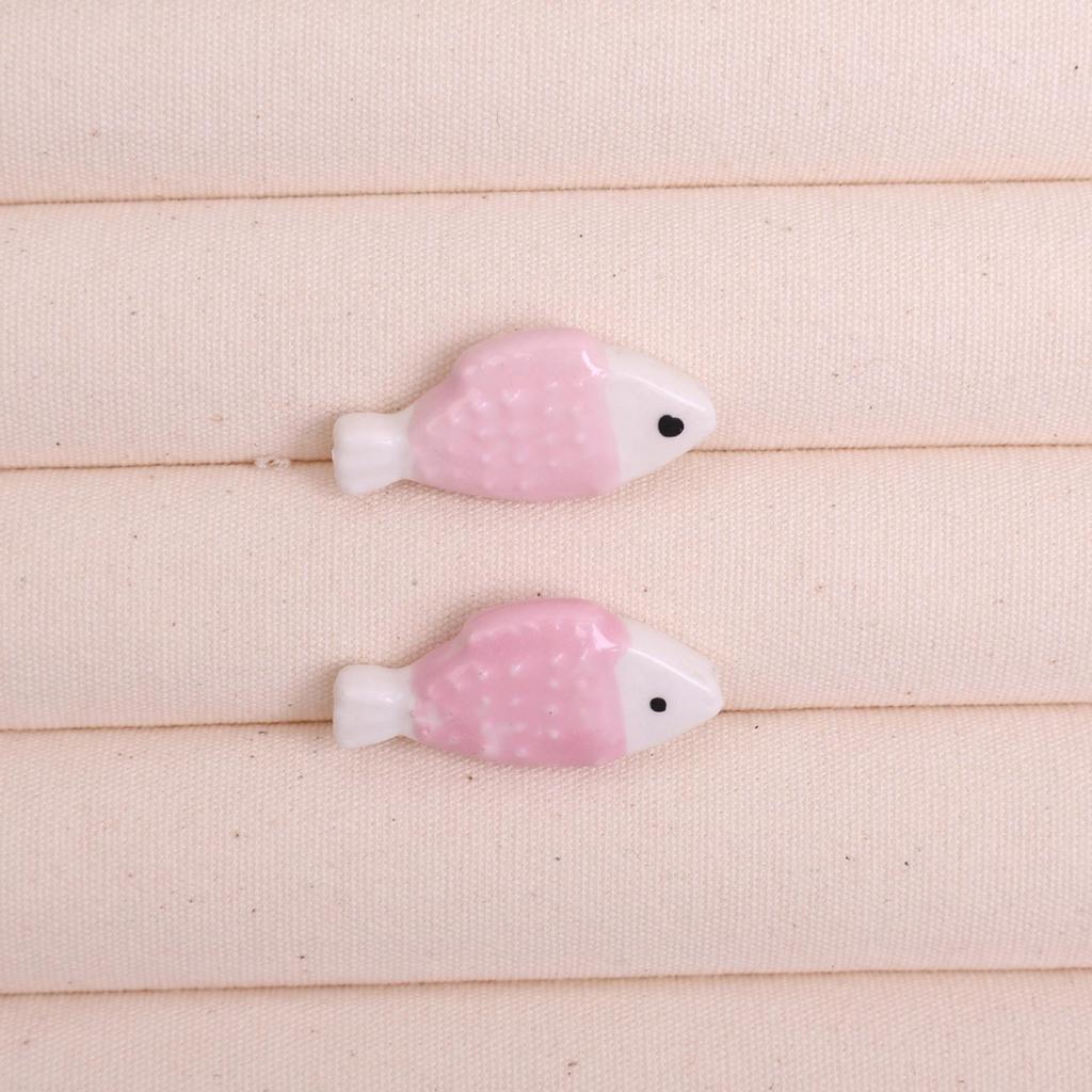 Hobby Hand-Painted Ceramic Fish Beads for DIY Jewelry