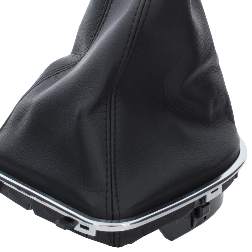 Seat Altea 2004- Gear Shift Knob Black-Beige with Gaiter and Chrome Frame, 6-Speed
