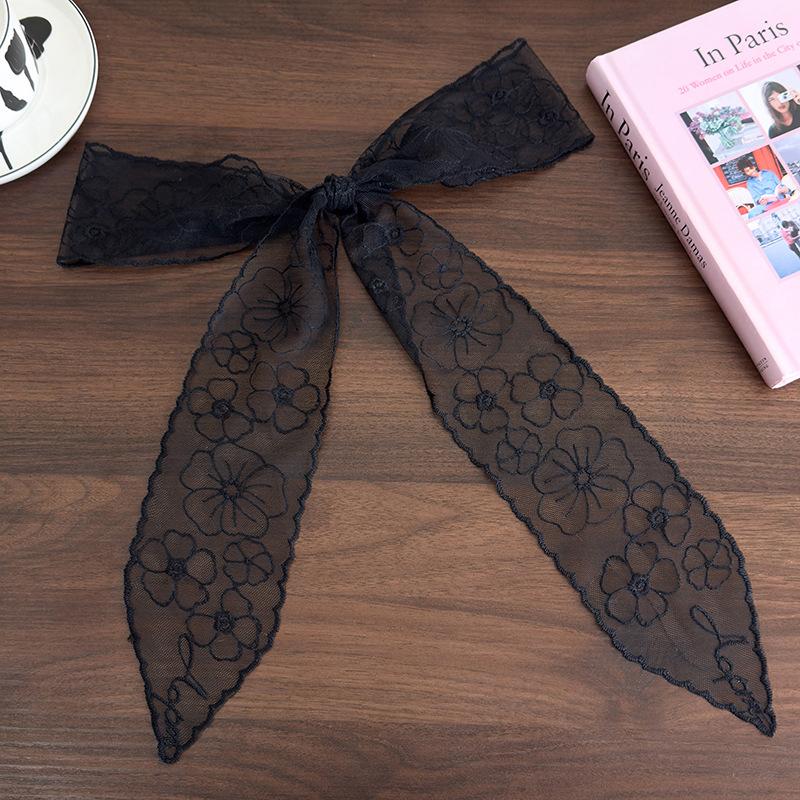Sweet Versatile Narrow Long Scarf Solid Color Headbands For Women Girls  Floral Lace Scarf Long Ribbon Scarf Gifts