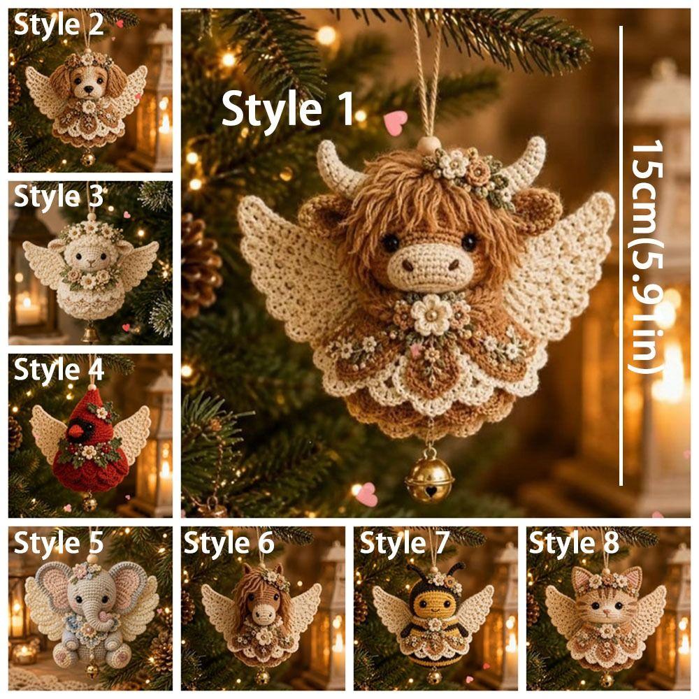 Hand-Knit Animal Crochet Ornament DIY Kit Wing Animal Yarn Pendant Kit Window Display