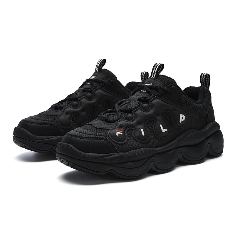 New FILA PEASE WE Abrasion Resistant Coverage Low Top Casual Shoes Men's Black F12M541121FBK