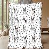 French Bulldog Pattern with Bones Hearts Theme blanket Lightweight Warm Flannel Blanket Decorative Throw Blanket for Home Decoration