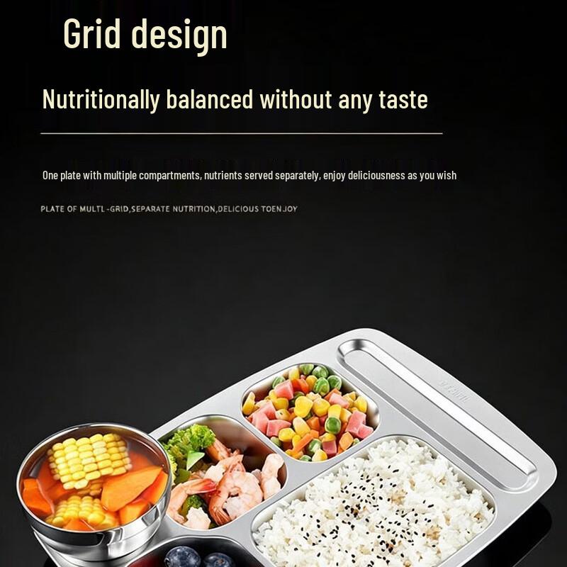 Stainless Steel Compartment Lunch Tray