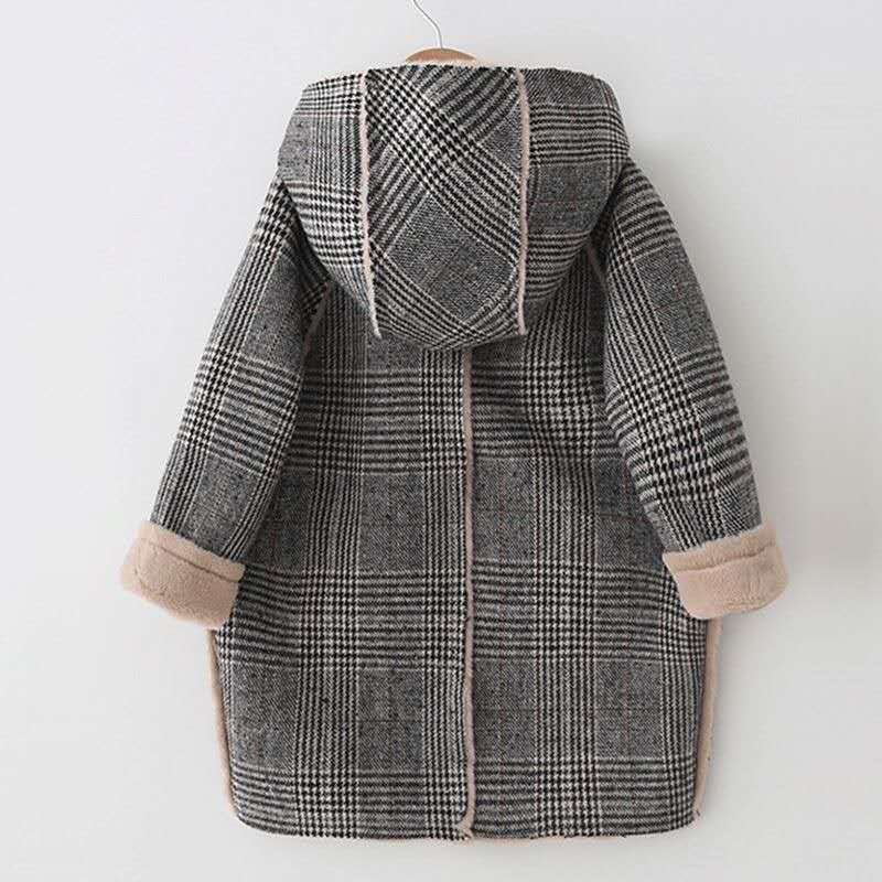 Vinterjacka för barn i lammkashmir Flicka Sammet Varm Parka