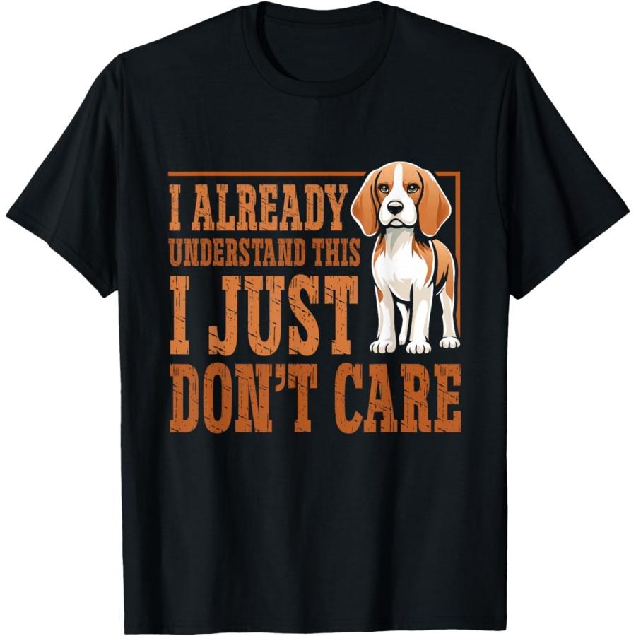 

Funny Dog Beagle I Just Dont Care T-Shirt for Men Women Kids XXXXXL чёрный