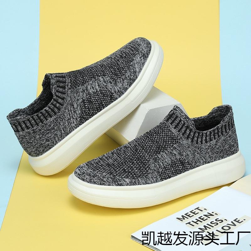 Large Size New Fly-woven Couple Shoes Board Shoes Platform Socks Shoes Men's Casual Sports Shoes