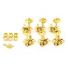 6 Leftright Vintage Guitar Machine Heads Tuners Open Style Guitar Tuning Pegs For St Lp Sq Guitar Silvergold(Type 1)