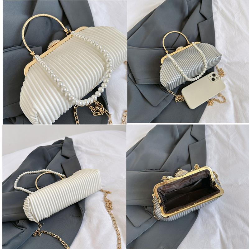 Geantă de seară de lux din piele PU pentru femei, geantă cu sclipici pentru petrecere de banchet, clutch de nuntă, lanț de umăr, modă feminină