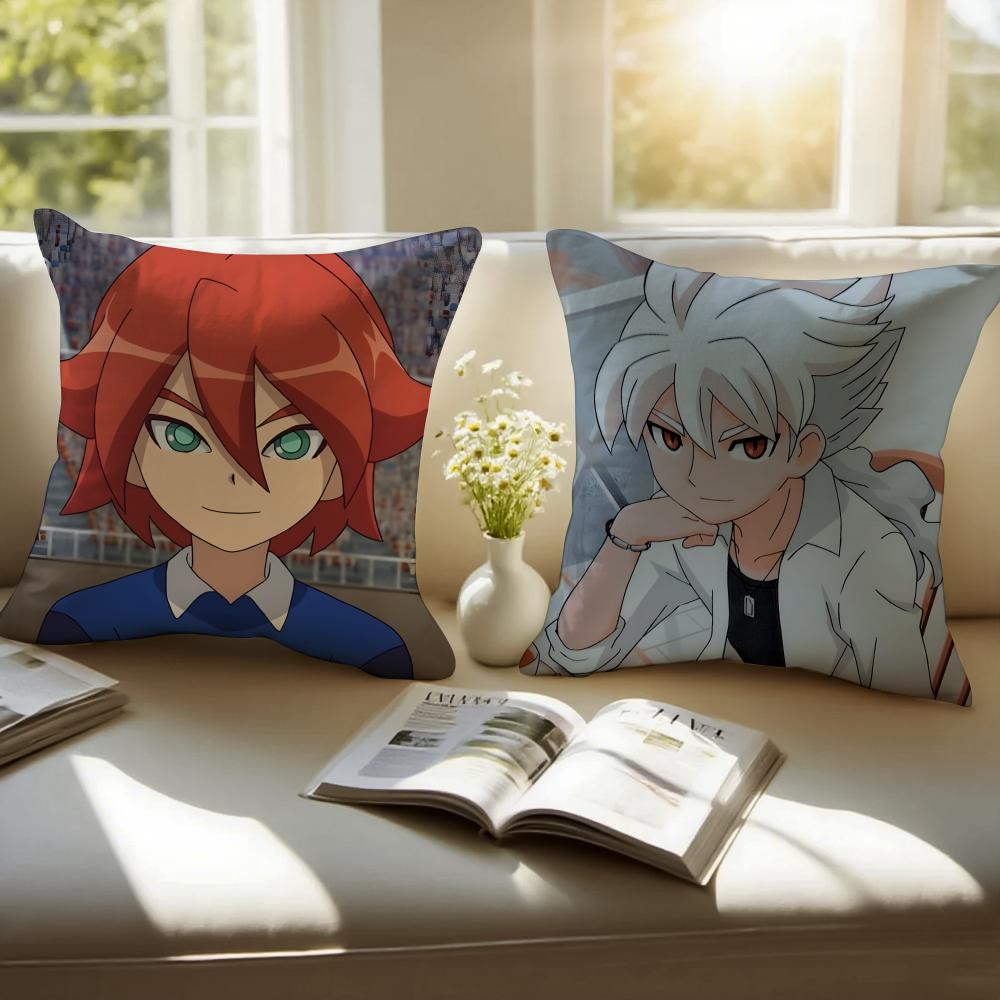 game energetic anime IInazuma EEleven Cushion Cover Pillowcase Antidustmite Invisible Zipper Short Plush Sofa Cushion