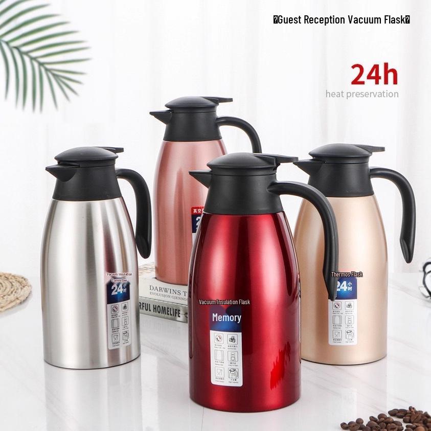 Stainless Steel Double-Layer Insulated Coffee Pot - Home & Hotel Gift