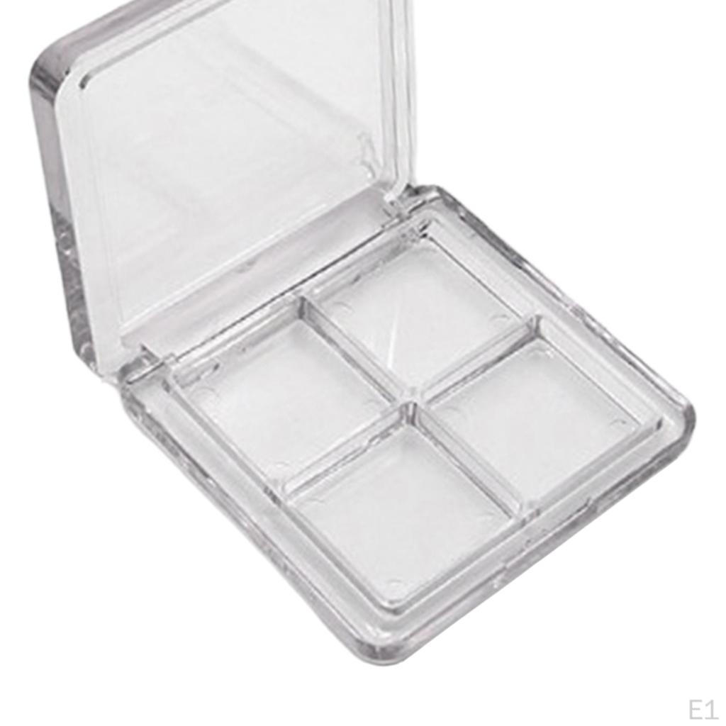Clear Plastic Makeup Eyeshadow Case Blusher Pallet Tray Container