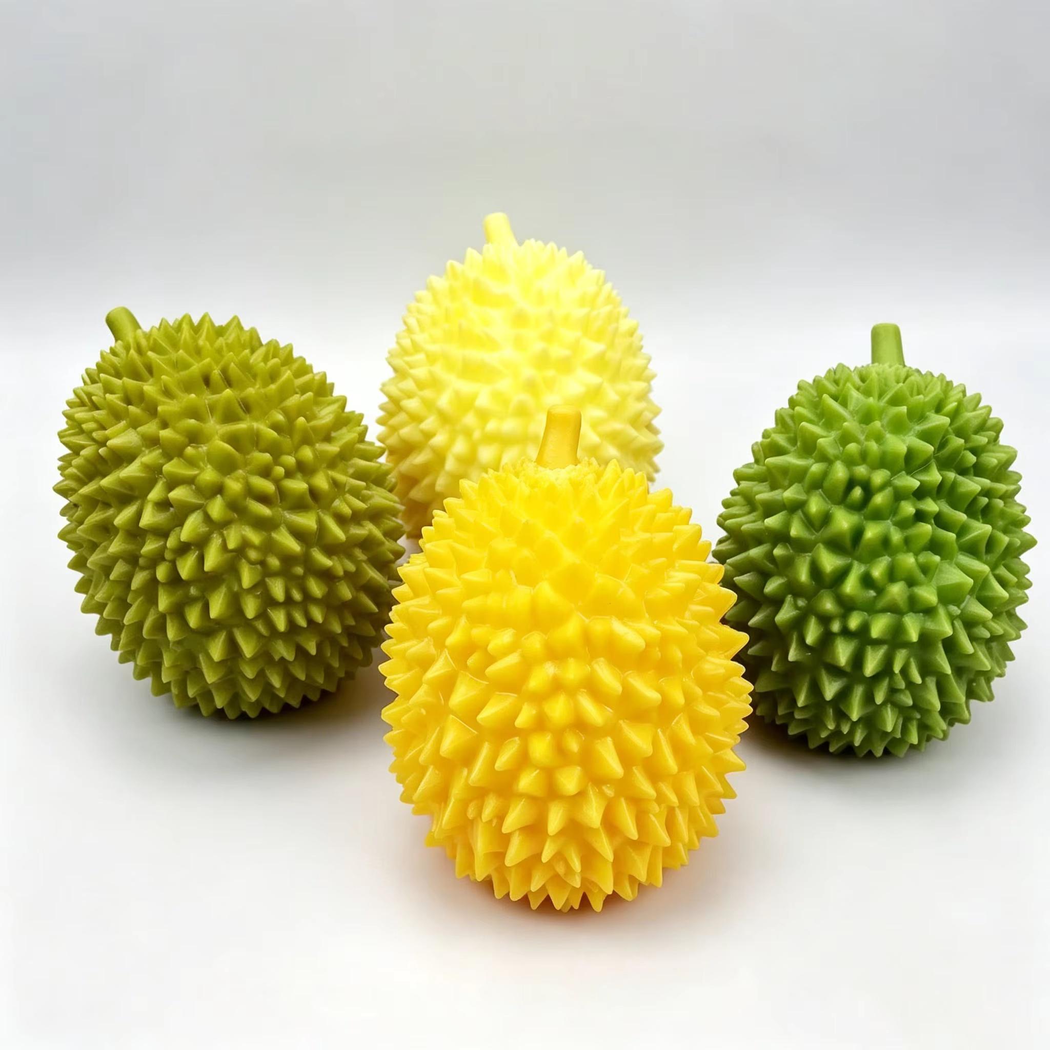 Schattig Simulatie Durian Squishy Speelgoed, Meerkleurig Stekelig Fruit Langzame Terugslag Rekbaar Knijp Fidget Speelgoed, Zacht Hoge Elastische Str yellow