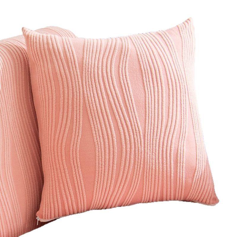 Nordic Style Solid Color Striped Corduroy Decorative Pillowcase Cushion Pillow Cover Soft Throw Pillow Case for Couch Sofa Bed