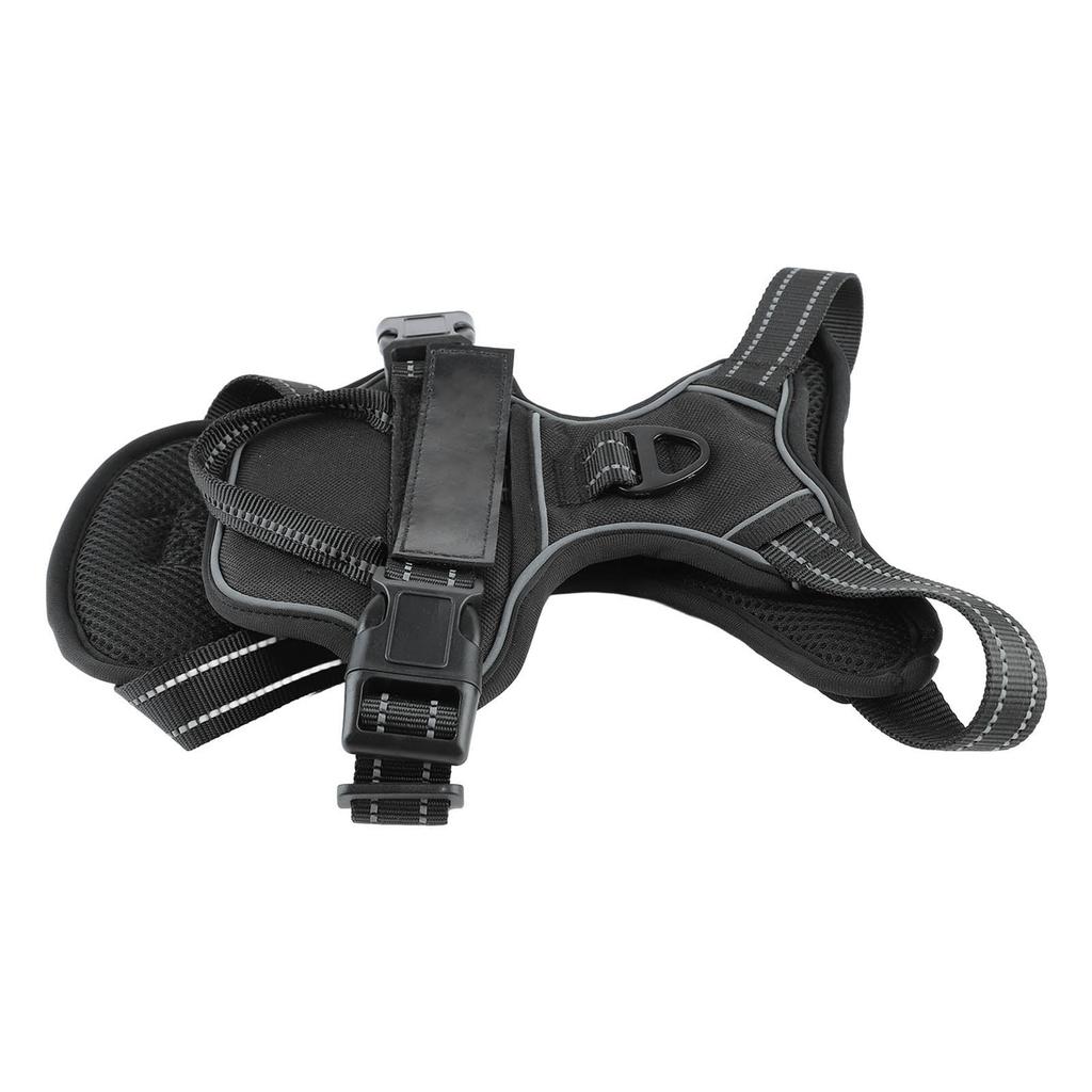 Hundegeschirr Doppellagig Verstellbar Atmungsaktives Mesh Reflektierend Ausbruchsicher Haustiergeschirr Weste für Outdoor-Wanderungen