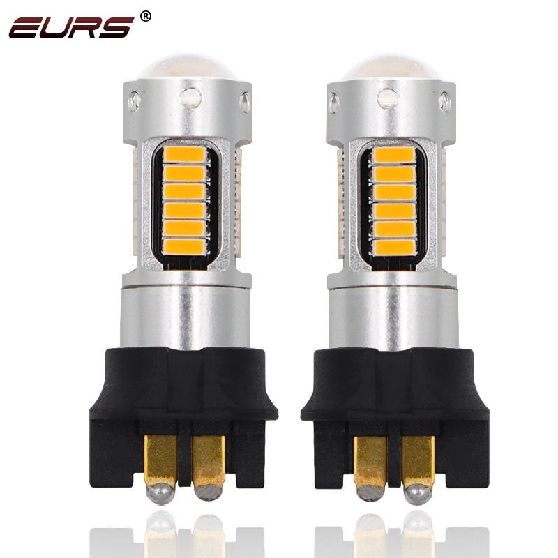 1pcs Canbus PW24W PWY24W LED Bulbs Turn Signal Light Daytime Running Light 4014 30smd DRL Fog Lamps Amber yellow White Red 12V Bulbs 7