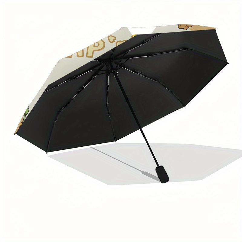 Disney Chip,Dale,Squirrels Manual Opening and Closing Umbrella - 8-Rib Reinforced Folding Design, Lightweight and Portable, Suitable for Dai
