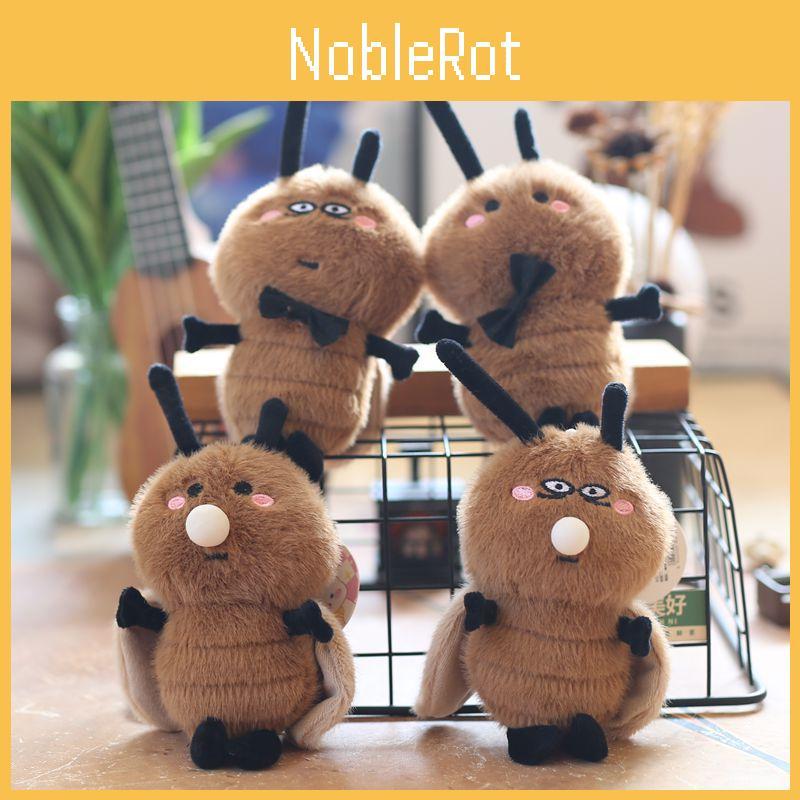 Cute Mini Plush Cockroach Doll Keychain With Ultra Soft Short Fur Material