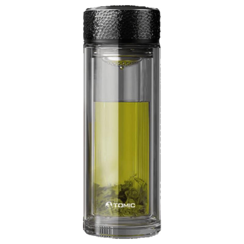 TOMIC Double-Wall Glass Tea Infuser Bottle 360ML