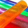 Flexible PVC Jelly Vinyl Fabric Glitter Faux Synthetic Leather New Vinyl Fabric Sheet  Hair Bows