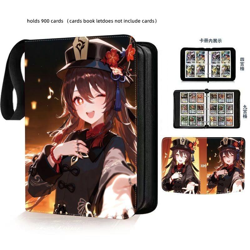 400900 Pcs Card Album Book Anime Genshin Impact Collection Card Zipper Game Cards Sunny Starscout Binder Holder Kids Gifts Toys