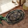 Retro Super Thin Door Mats Floral Rubber Non Slip Water Absorbent Bathroom Carpet Bath Tube Rugs Floor Mats Entrance Doormat